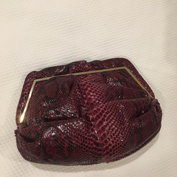 Judith Leiber Authentic ReptileSkinBurgundyPurple - Picture 8 of 11